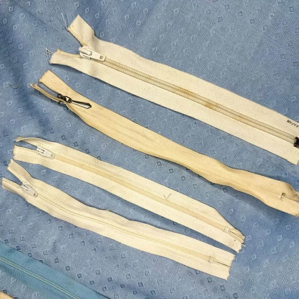 Vintage Selection of various colored Zips for Dressmaking/Tayloring